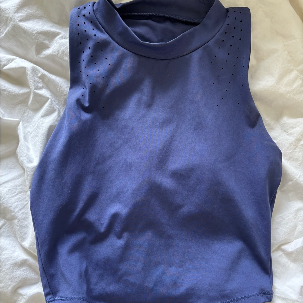 Women's high neck sleeveless cropped tank/sports bra